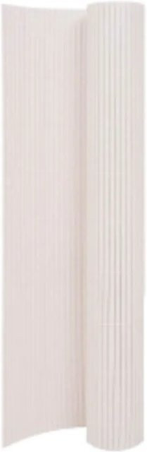 vidaXL Gartenzaun doppelseitig aus PVC in Weiß, Höhe: 90 cm, Breite: 400 cm - Bild 1