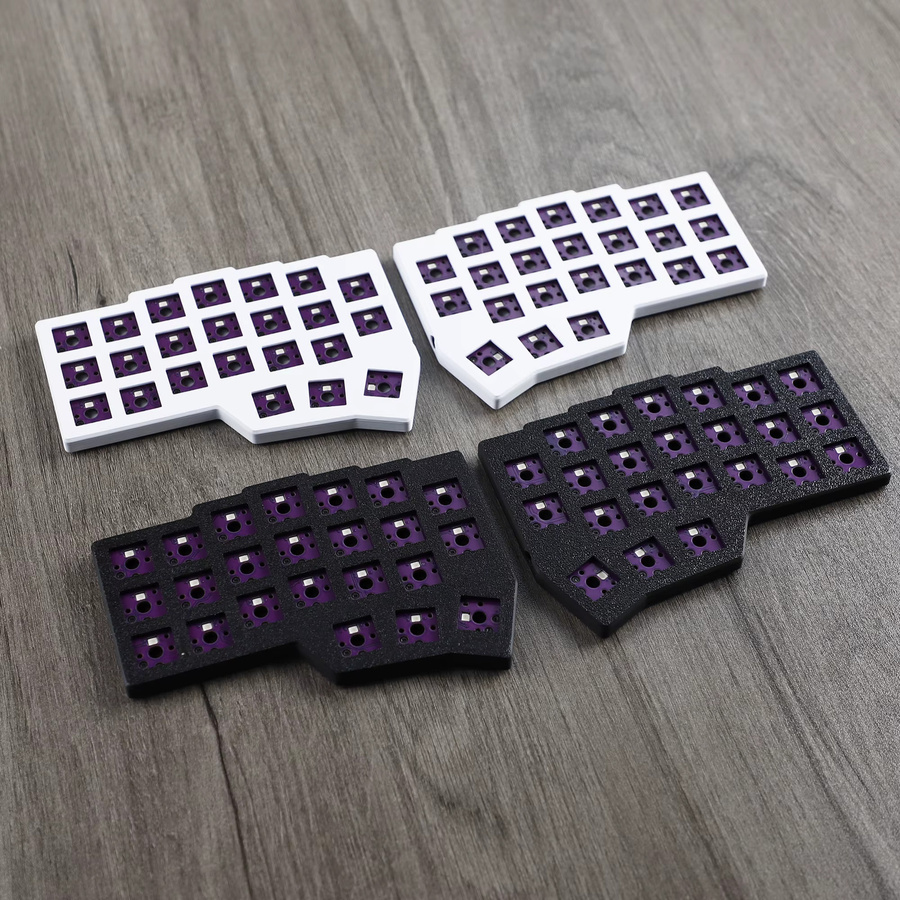 YMDK Corne V4.1 Ergonomische Low Profile Split Tastatur im 40 % Layout mit 46 Tasten, Hotswappable, 3D-Druckgehäuse, Weiß, Kabelgebunden oder Drahtlos - Bild 2