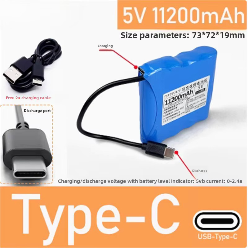 LISM Mikrocontroller mit 5V Lithium-Batterie, WiFi, Bluetooth und 4G für LED-Licht und USB-Lüfter, Blau - Bild 1