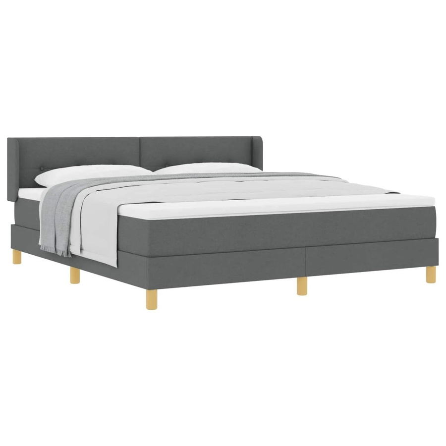 vidaXL Boxspringbett mit Matratze in Grau, B/T/H: 180 x 200 x 183 cm - Bild 2