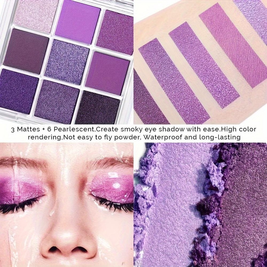 Perfect Skin Lidschattenpalette, 18 Töne, violett, Damen - Bild 3