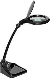Dimmbare LED-Lupenleuchte MAULiris in Schwarz mit 3- und 12-Dioptrien-Linse, 7 W Leistung und 470 lm Lichtstrom - Bild 1