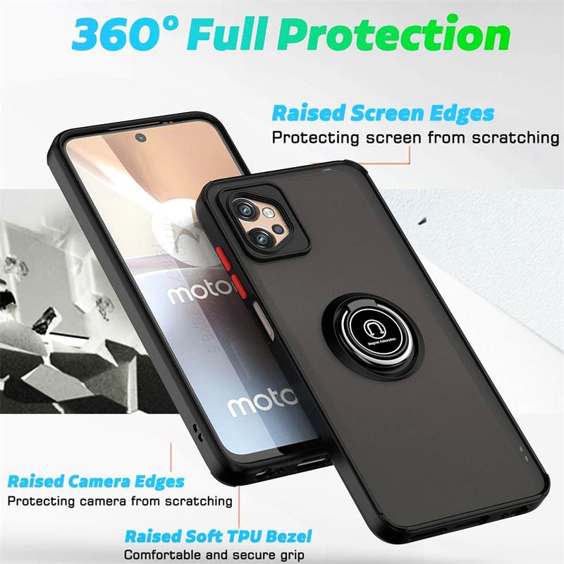 Stoßfestes Rüstungsgehäuse mit Magnetringhalter für Motorola Moto G-Serie in Grün - Bild 5