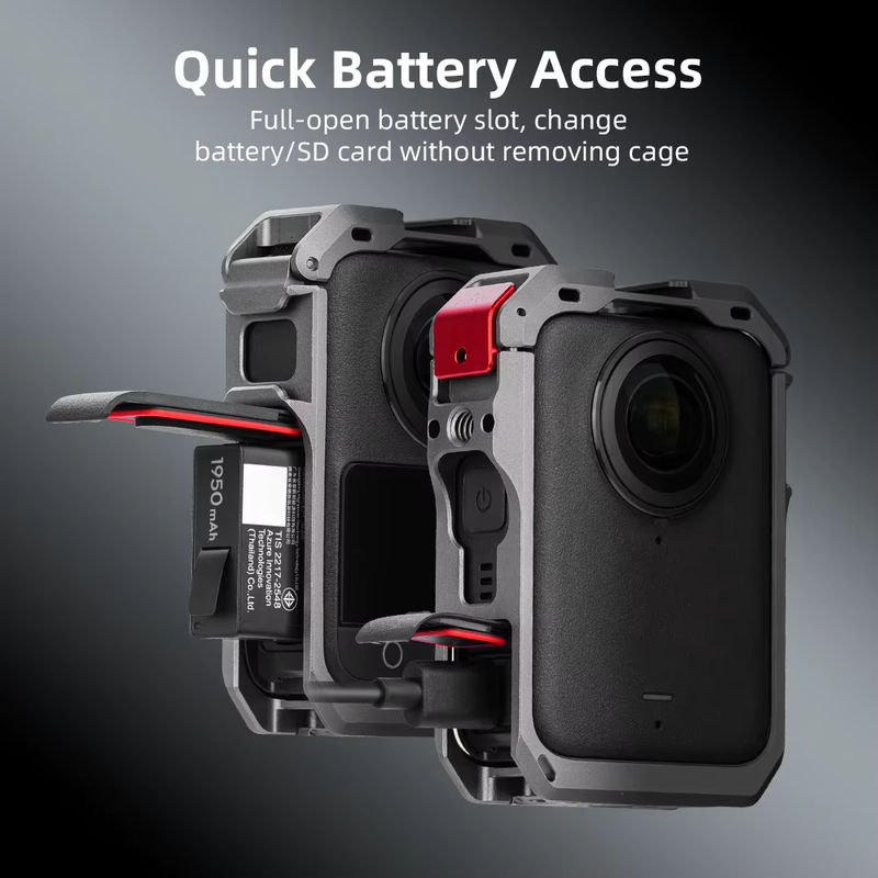 Flymile Metall-Schutzhülle Rahmenkäfig für DJI OSMO 360 mit 1/4 Zoll Gewinde und Multifunktions-Erweiterungshalterungen - Bild 6