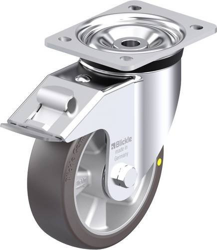 Blickle Stahlblech-Lenkrolle LK-ALST 160K-FI-AS in Silber, Rad-Durchmesser: 160 mm, Tragfähigkeit: 580 kg - Bild 1