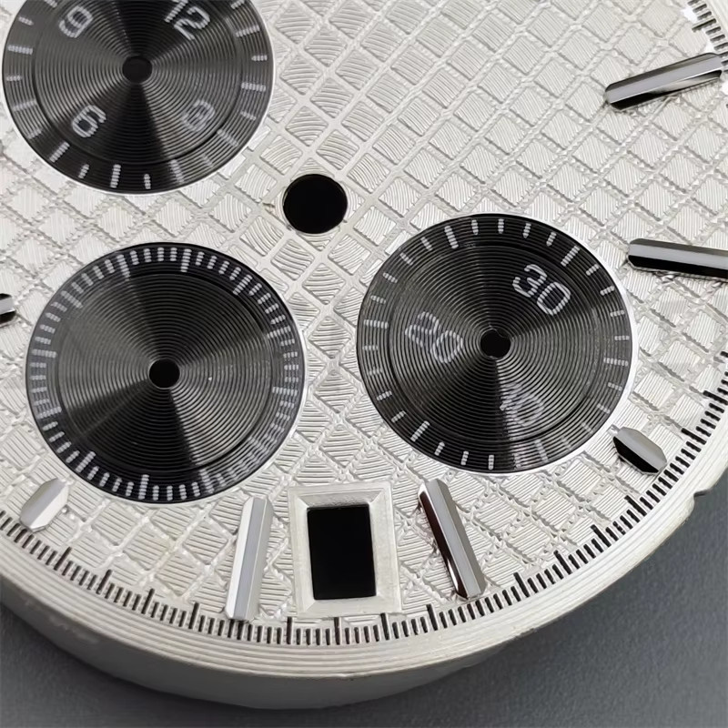 Zifferblatt VK63 Quarz, 31,5 mm, Schwarz, Silber - Bild 2
