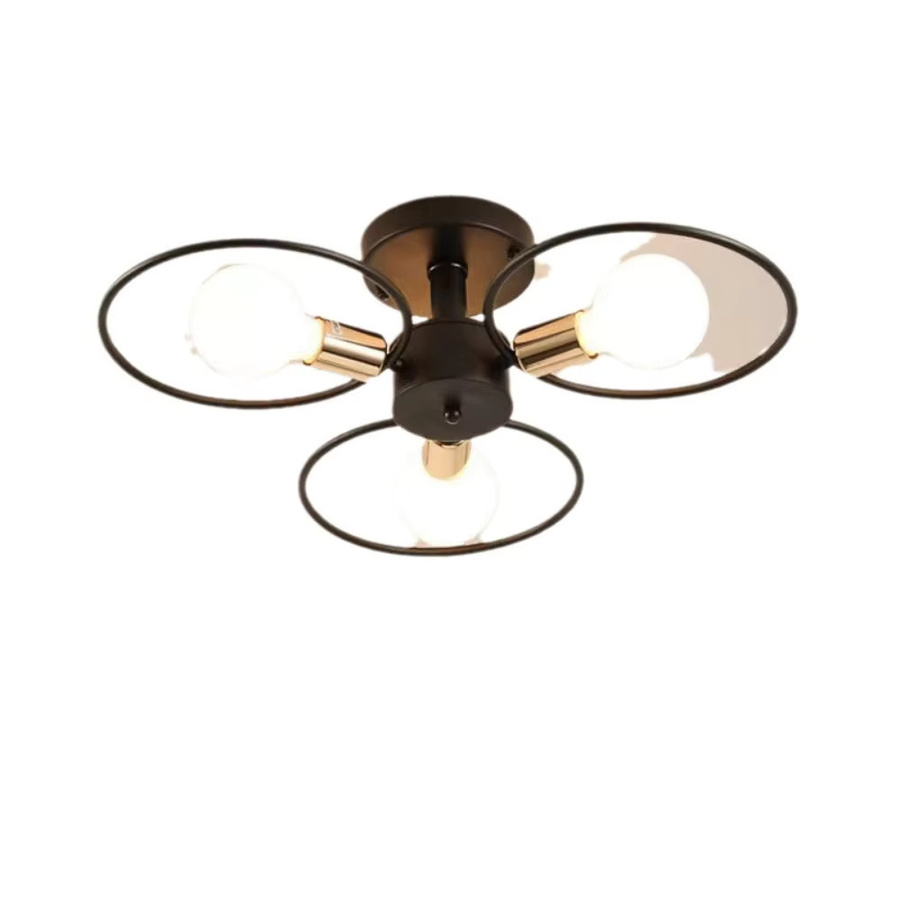 JOYINLED Nordic Pendelleuchte aus Eisen im minimalistischen Design mit mehreren Köpfen, E27, Schwarz und Gold - Bild 3