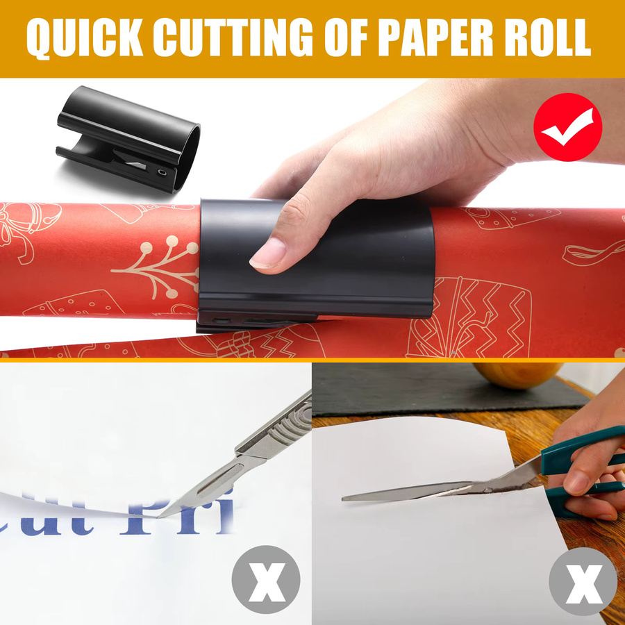 HORN Geschenkpapier-Schneider mit verschiebbarer Klinge in Orange/Schwarz - Bild 6