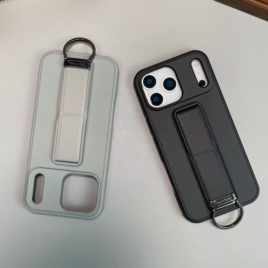 RPKKS Stoßfeste Silikon-Handyhülle mit Metall-Fingerring-Ständer für iPhone 17, Air 16, 15, 14 Plus, 13 Pro Max in Schwarz oder Weiß - Bild 4
