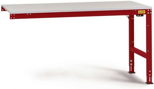 Manuflex LU6003.3003 ESD Universal Anbautisch mit Kautschukplatte, B/T/H: 100 x 60 x 76-87 cm - Bild 1