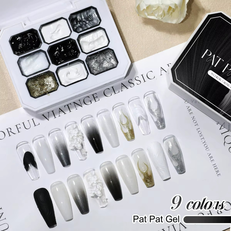 Nagellack, Schwarz-Weiß, Glänzend - Bild 3