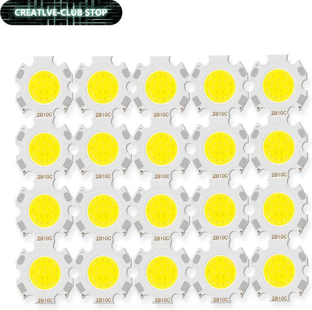 20 Stück DT&ZM Hochleistungs-LED-COB-Chips für DIY-Anwendungen, Durchmesser: 20 mm - Bild 1