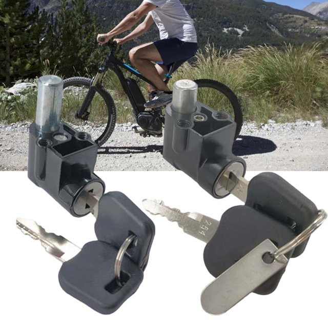 SPORTARC Elektrisches Fahrrad-Batterie-Stromschloss Power-Lock mit Schlüssel für Hailong 1 Batteriegehäuse, Schwarz - Bild 1
