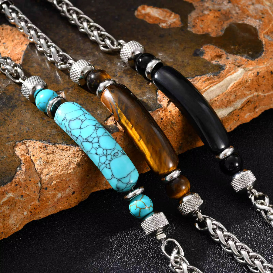 prjewel Armband, Edelstahl, Türkis, Herren - Bild 2