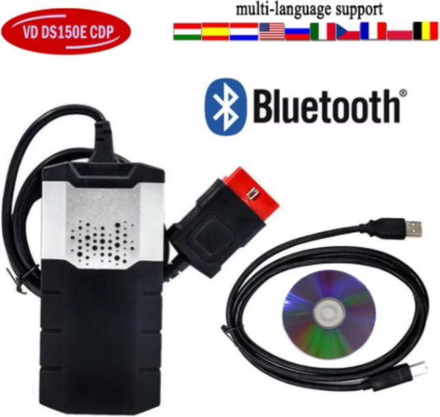 Delphis CDP Pro OBD2 Scanner mit USB und Bluetooth für PKW und LKW Diagnose in Schwarz - Bild 1