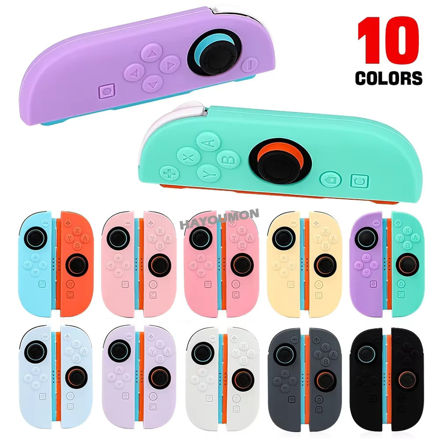 HeroAngel Silikonhülle für Nintendo Switch Joypad-Controller in Weiß, Anti-Rutsch Schutzhülle und Ersatzgehäuse - Bild 2