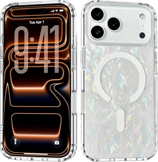 Shell Marmor Magnetische Soft Case für iPhone mit MagSafe Kompatibilität in Transparent/Multicolour - Bild 1