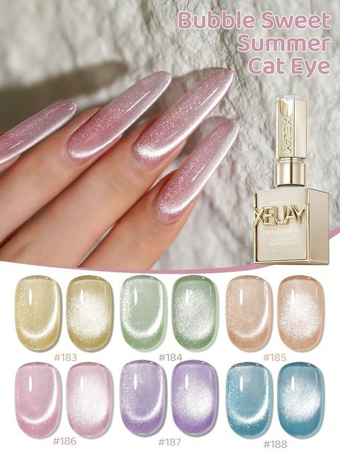 XEIJAYI Katzenauge Nagellack Set, 15 ml, schimmernd - Bild 1