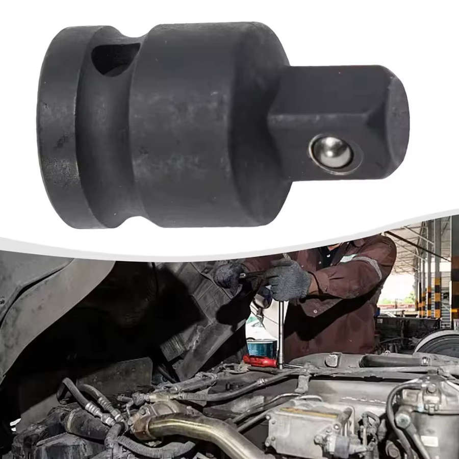 Schlagstecker Adapter Set in Schwarz: Reduzierstück Konverter 1/2 auf 3/8, 3/8 auf 1/4 und 3/4 auf 1/2 für Reparaturwerkzeuge - Bild 1