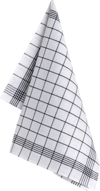 ERWIN M. Geschirrtücher Prag, 10er Pack, Schwarz, Baumwolle und Leinen, fusselfrei, B: 50 cm, L: 70 cm - Bild 1