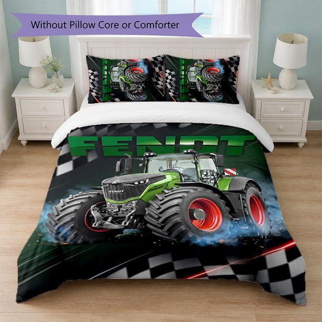 Fendt Print 3-teiliges Bettwäscheset aus Mikrofaser mit Bettbezug und zwei Kissenbezügen, Mehrfarbig, B/H: 245 x 210 cm - Bild 1