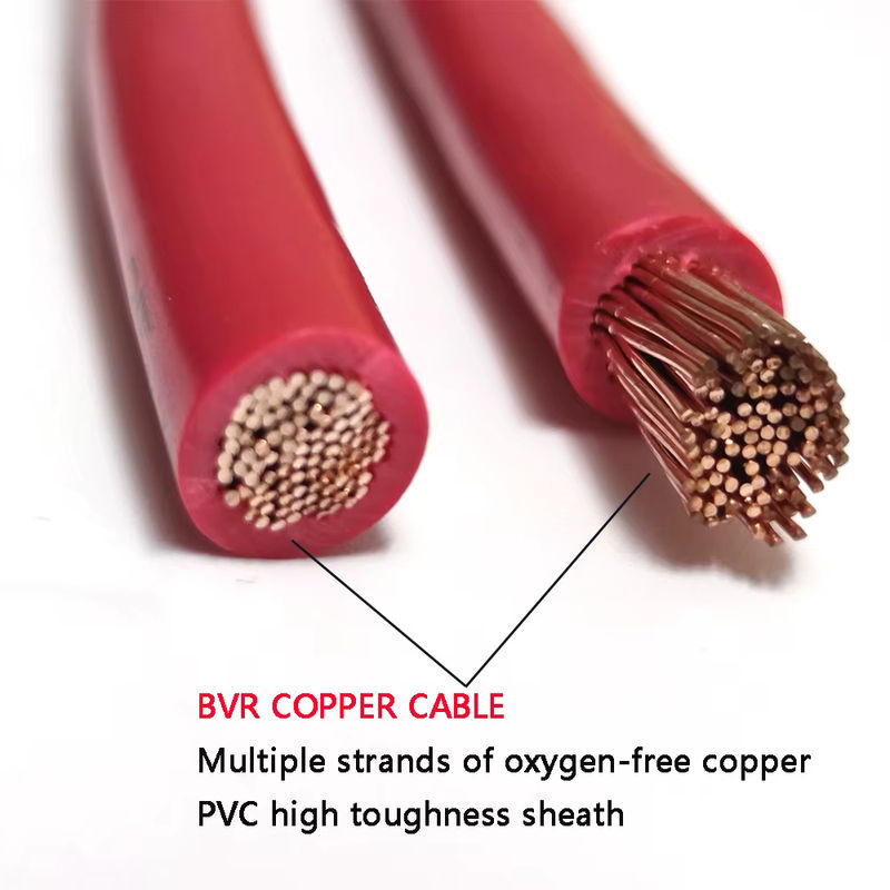TAKORI Batterie-Verbindungskabel aus PVC-Kupferdraht mit SC-Anschluss für Auto-Batterien und Wechselrichter, Farben: Rot und Schwarz - Bild 2