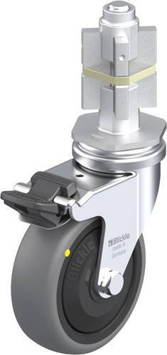 Blickle LRA-TPA 75KF-FI-ELS-E05 Lenkrolle mit Feststeller in Grau und Schwarz, Rad-Durchmesser: 75 mm, Tragfähigkeit: 50 kg - Bild 1