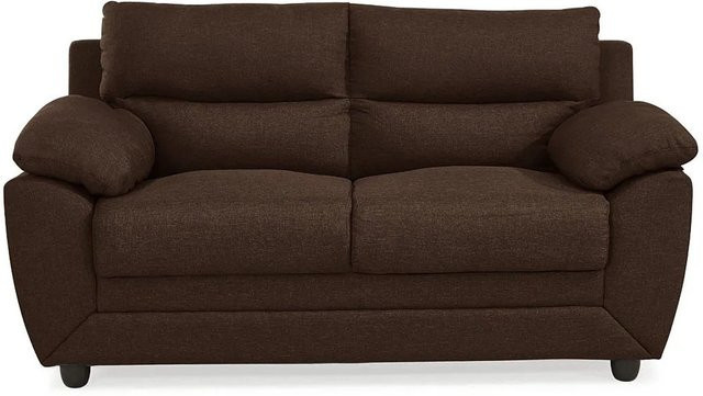 Vente-unique Sofa Manoa Schokobraun mit Stoffbezug Breite: 163 cm - Bild 1
