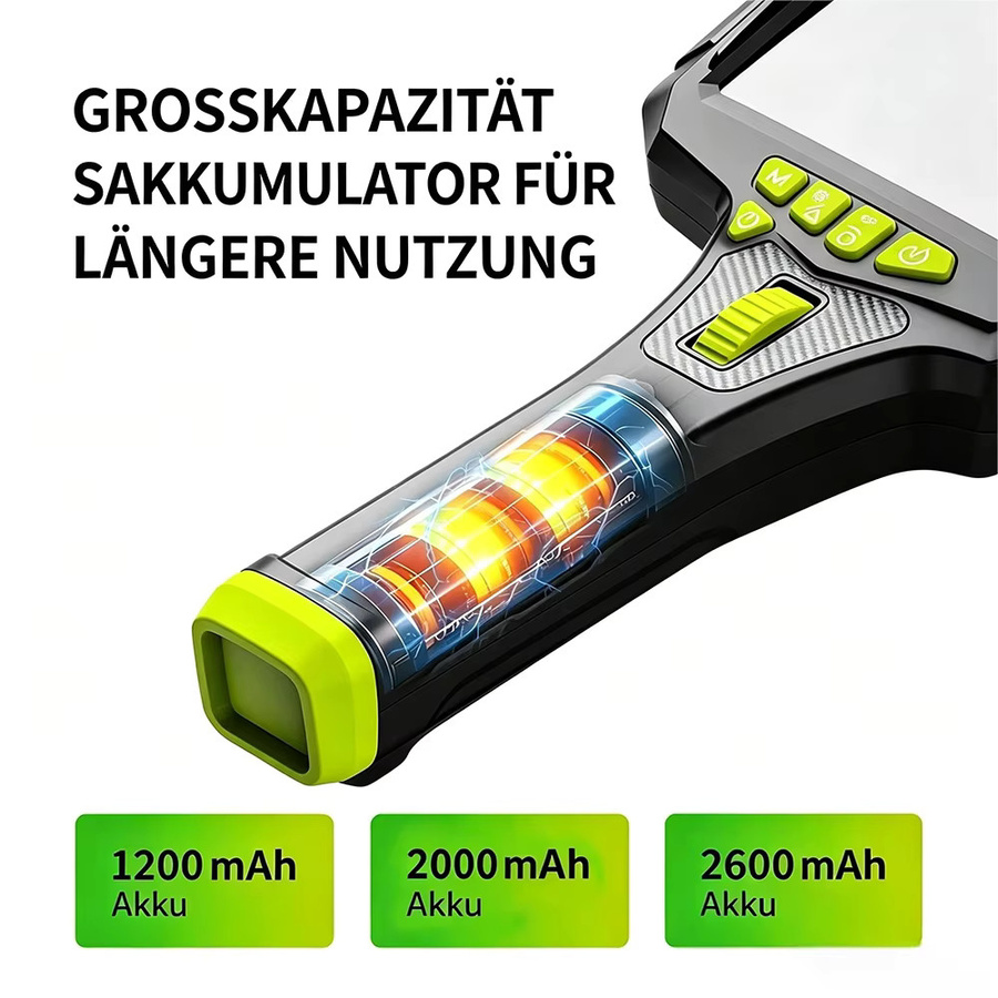CAKI Industrielles Endoskop mit 5,0 Zoll IPS-Bildschirm, HD 1080P Inspektionskamera, 360 Grad Zwei-Wege-Gelenk, IP67 wasserdicht, halbstarres Kabel mit LED-Licht in Schwarz - Bild 3