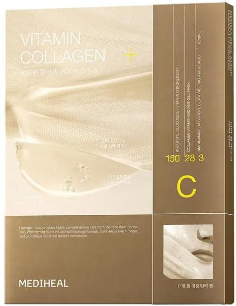 MEDIHEAL Derma Seal Lifting-Maske Vitamin Kollagen, 10 x 28g - Bild 1