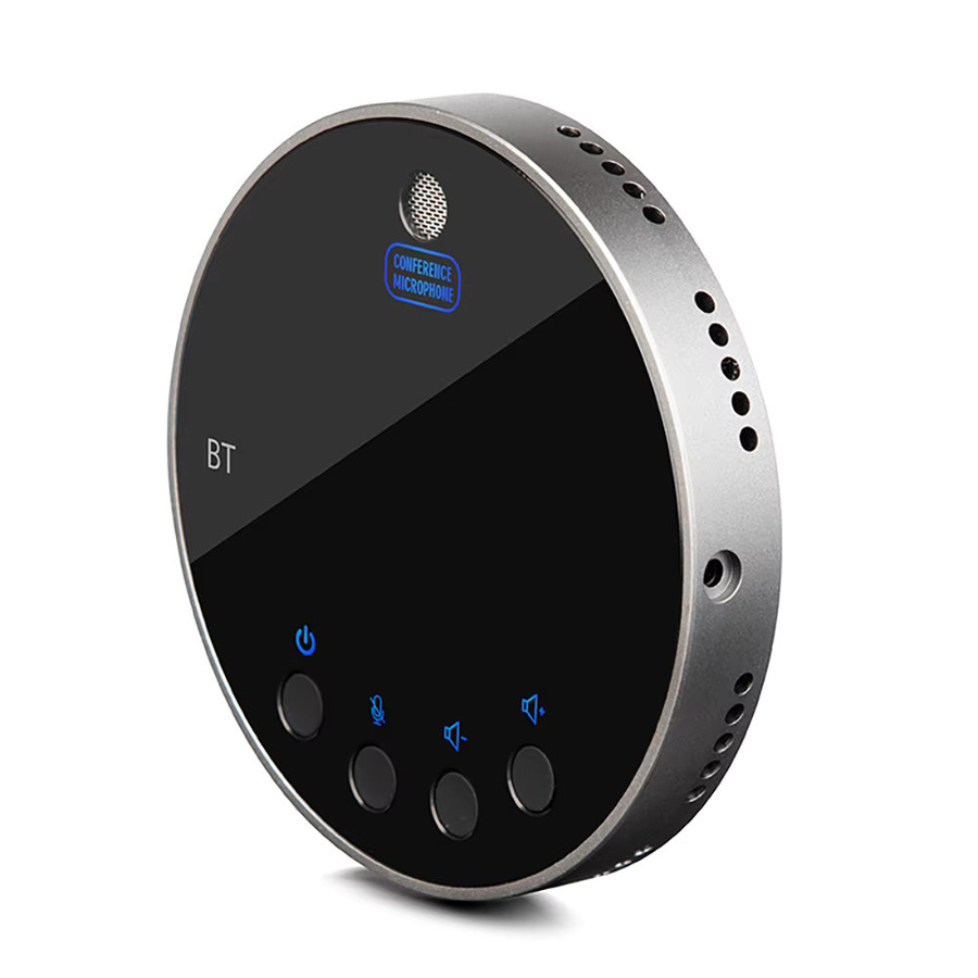 Depusheng Q8 USB-Konferenzmikrofon mit Lautsprecher, 360 Grad omnidirektionales Kondensatormikrofon in Schwarz - Bild 2