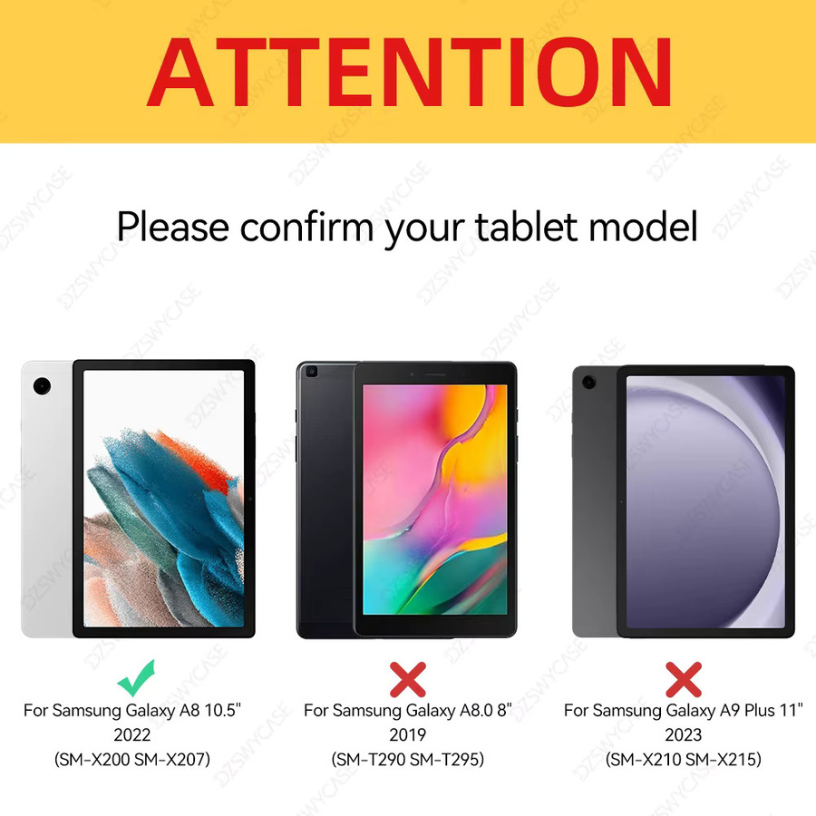 Samsung Silikon Tablet Hülle für Galaxy Tab A8 10,5 Zoll 2022 mit Smart Cover und dreifach faltbarem Ständer in Schwarz und Grün - Bild 2