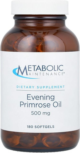 Metabolic Maintenance Nachtkerzenöl, 180 Weichkapseln, 500 mg - Bild 1