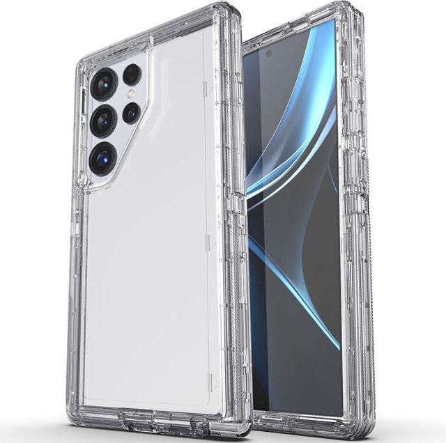 Robuste 3-in-1 Schutzhülle für Samsung Galaxy S26 S25 S24 S23 S22 Ultra Plus in Transparent mit Militärqualität und Sturzschutz - Bild 1