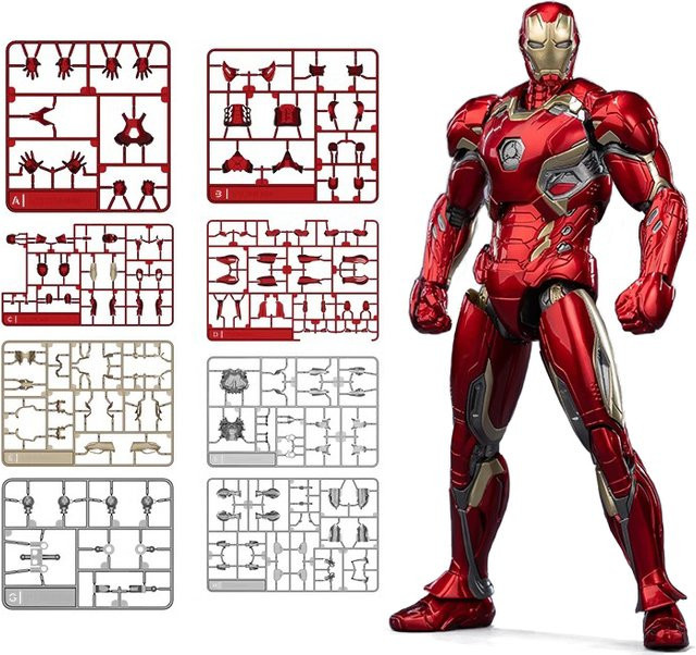 Fondjoy Iron Man MK45 Modellbausatz, Superhelden, Marvel, bewegliche Gelenke - Bild 1