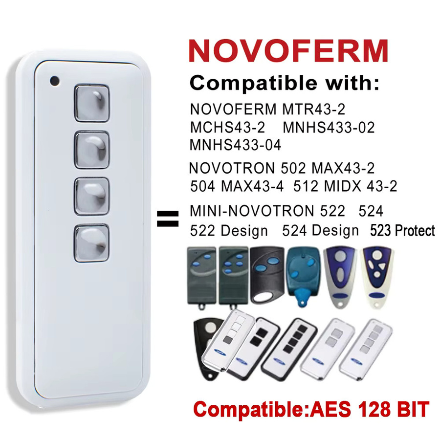 Novoferm Mini-Novotron Handsender Garagentor-Fernbedienung AES 128 Bit 433,92 MHz in Weiß - Bild 2