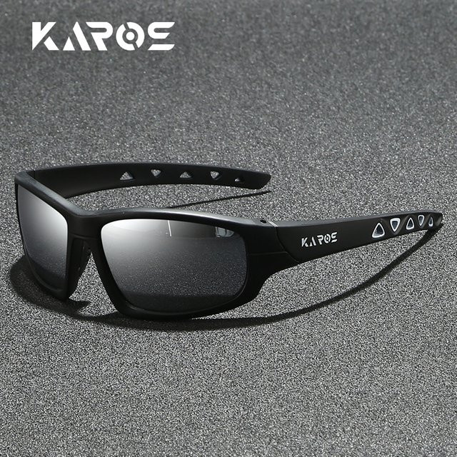 Karos Sonnenbrille, polarisiert, Vollrand, Kunststoff, Unisex, black - Bild 1