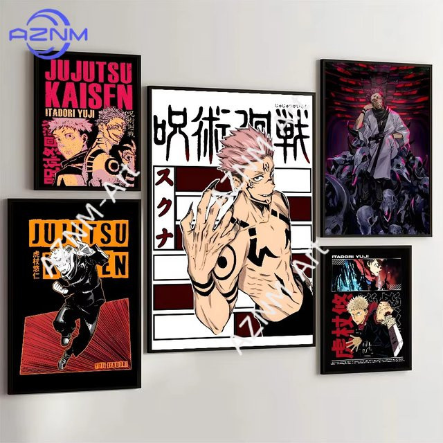 KAYOU Leinwand-Poster Yuji Itadori und Ryomen Sukuna Wandbild Illustration in Mehrfarbig - Bild 1