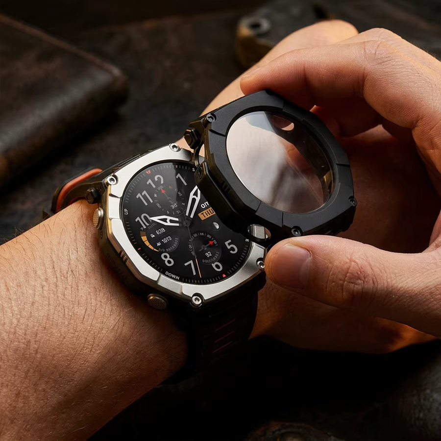 FancyWrist Schutzhülle mit Glas für Amazfit T-Rex Ultra 2, Schwarz, Unisex - Bild 2