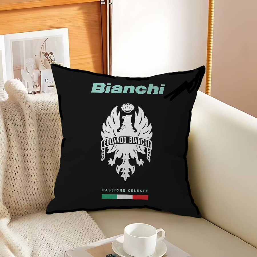B-Bianchis Anime Fahrrad Logo Kissenbezug aus Peach Skin, Multicolor, 45 x 45 cm - Bild 5