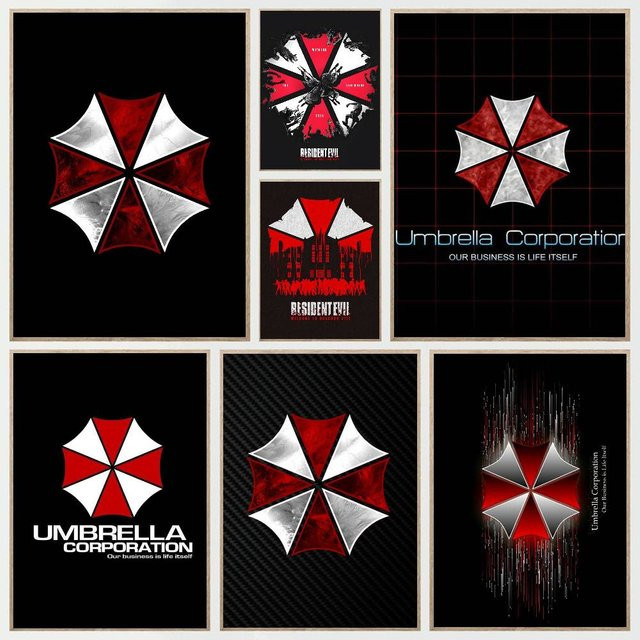 Wasserfester Anime-Poster-Aufkleber mit Umbrella Corporation Motiv für deine Wanddekoration in Mehrfarbig - Bild 1