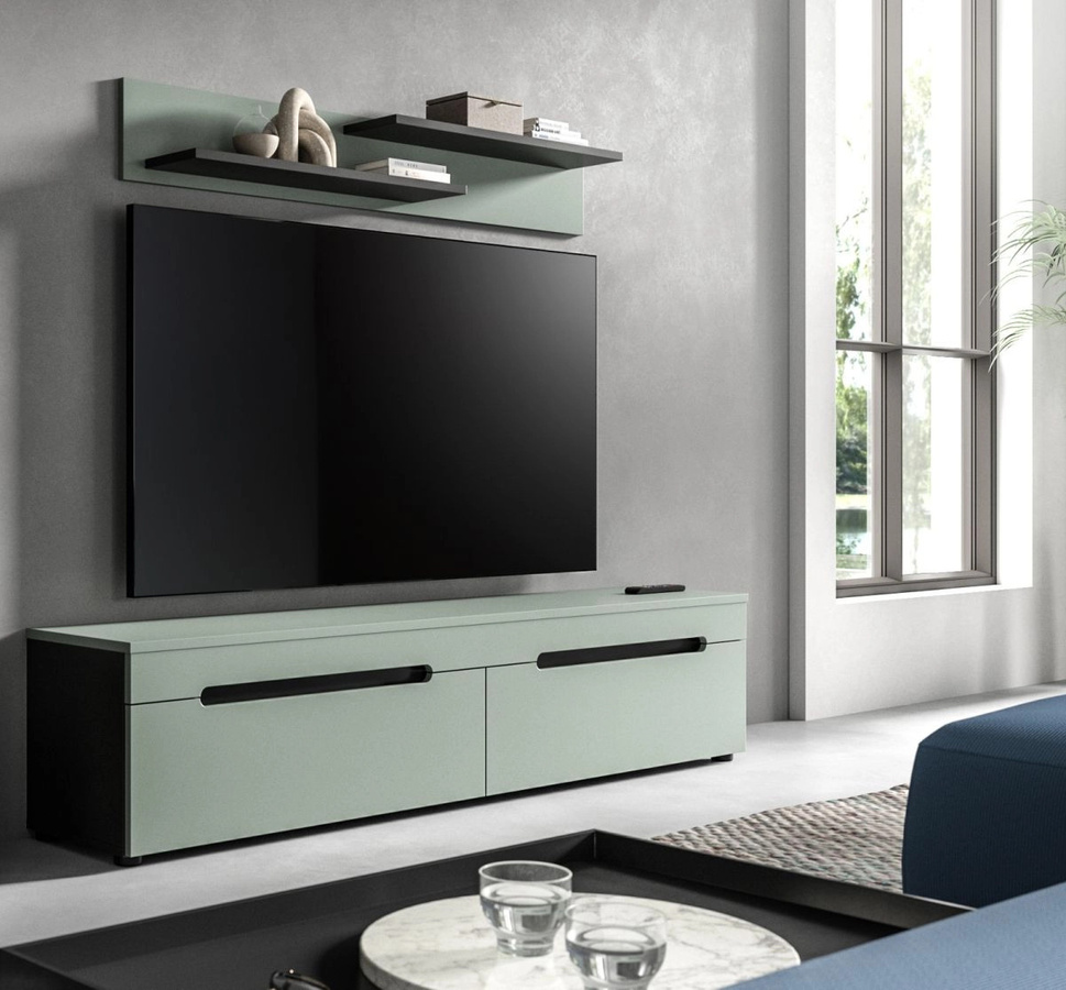 Inn.Furn TV-Lowboard und Wandboard Cooper in Salbei und Grau, Breite: 170 cm - Bild 2