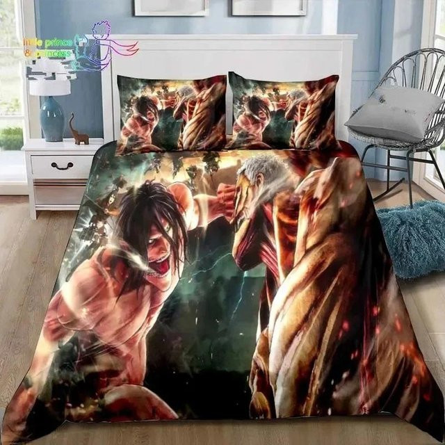 Bettwäscheset Attack on Titan mit Motiv aus Microfaser, Multicolor, B/H: 210 x 210 cm - Bild 1