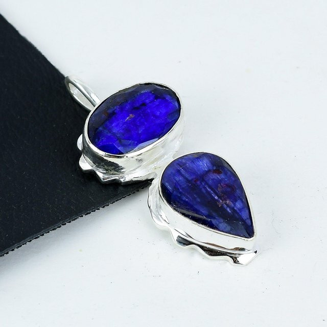 JewelryMart Anhänger 925 Silber, Saphir, Damen - Bild 1