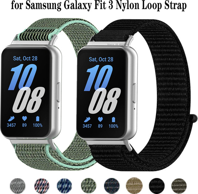 Uhrenarmband Textil/NATO, Schwarz, Samsung Galaxy Fit 3, Unisex - Bild 1