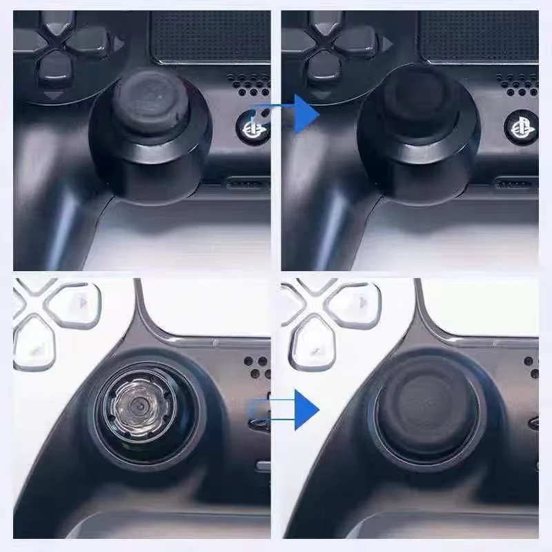 Sony Silikon-Daumengriffe für PS5 und PS4 Controller, rutschfeste Joystick-Abdeckung in Schwarz - Bild 2