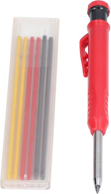 TOMTOP JMS Markierstift für die Holzbearbeitung mit Hartmetallspitze und Mine in Rot, 2,8 mm - Bild 1
