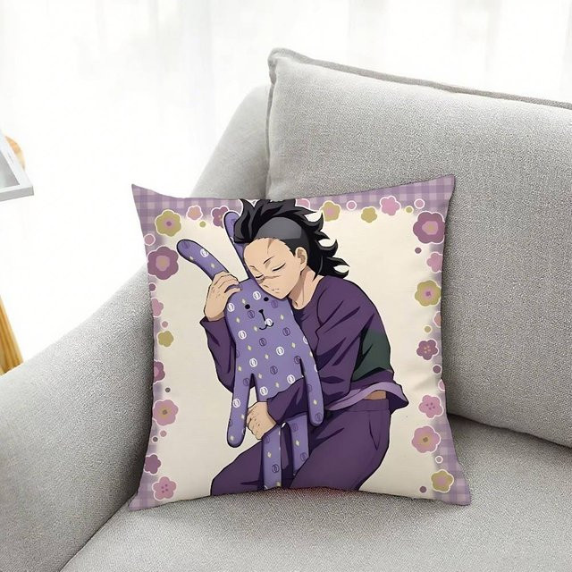 Weicher Kissenbezug mit S-Shinazugawa und G-Genya Motiv aus Polyester, B/B/H: 40 x 40 x 40 cm, Mehrfarbig - Bild 1