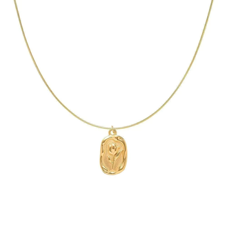 MAA-OE Halskette Rose Anhänger, Gold, Damen, Vintage - Bild 2
