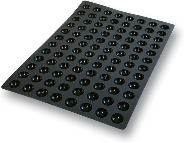 Schneider Silikonbackform Halbkugel Mini Cake Pop Form, Schwarz, 11 ml, B/T/H: 40 x 60 x 3,5 cm - Bild 1